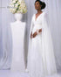 Beach Wedding Dresses with Cape 2019 African Summer Bohmiean Country Pregnant Bridal Gowns